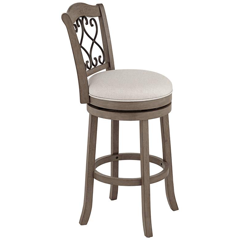 Image 7 Hillsdale Newton 30" Stonewash Fabric Swivel Bar Stools Set of 2 more views