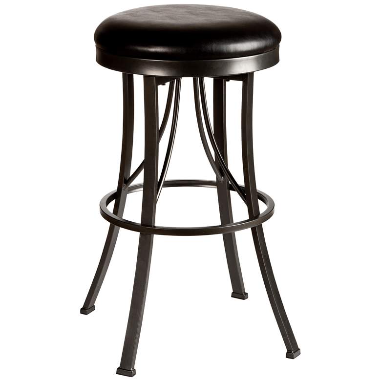 Image 1 Hillsdale Ontario 30" Black Vinyl Swivel Barstool