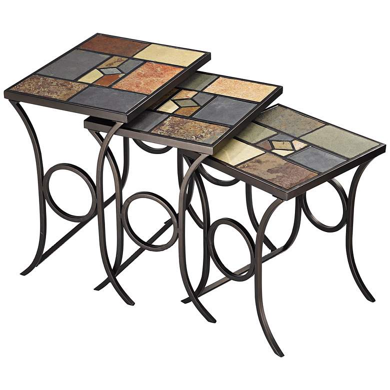 Image 1 Hillsdale Pompei Set of 3 Outdoor Nesting Tables