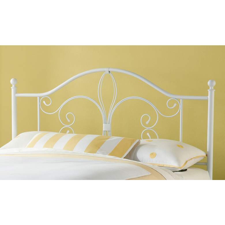 Image 1 Hillsdale Ruby Textured White Metal Full/Queen Headboard
