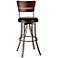 Hillsdale Santa Monica 26" Black Swivel Counter Stool