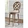 Hillsdale Savona 26" Oyster Fabric Swivel Counter Stool