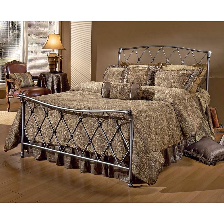 Image 1 Hillsdale Silverton Brushed Silver Bed (Queen)