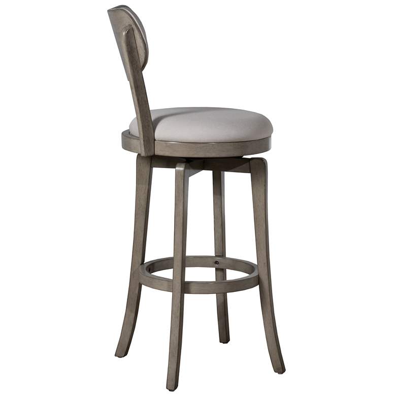 Hillsdale Sloan 25 1/2&quot; Aged Gray Swivel Counter Stool more views