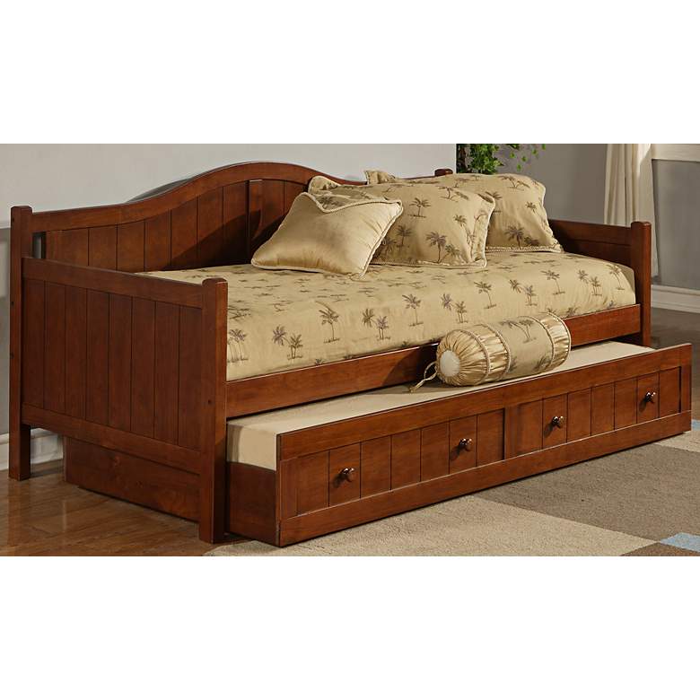 Image 1 Hillsdale Staci Arched Cherry Trundle Daybed