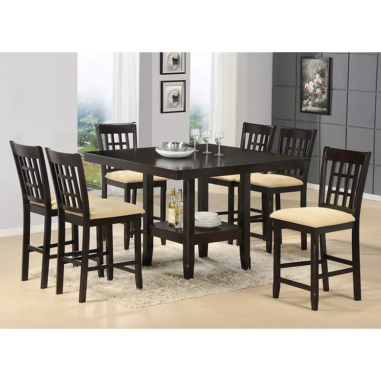 Image 1 Hillsdale Tabacon 7-Piece Wood Dining Table and Chair Set