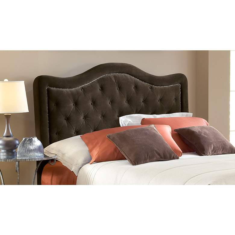 Image 1 Hillsdale Trieste Queen Chocolate Fabric Headboard