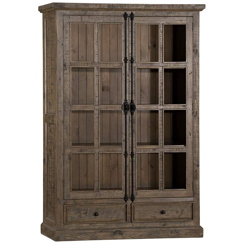 Image 1 Hillsdale Tuscan Retreat &#174; Aged Gray 2-Door Display Cabinet
