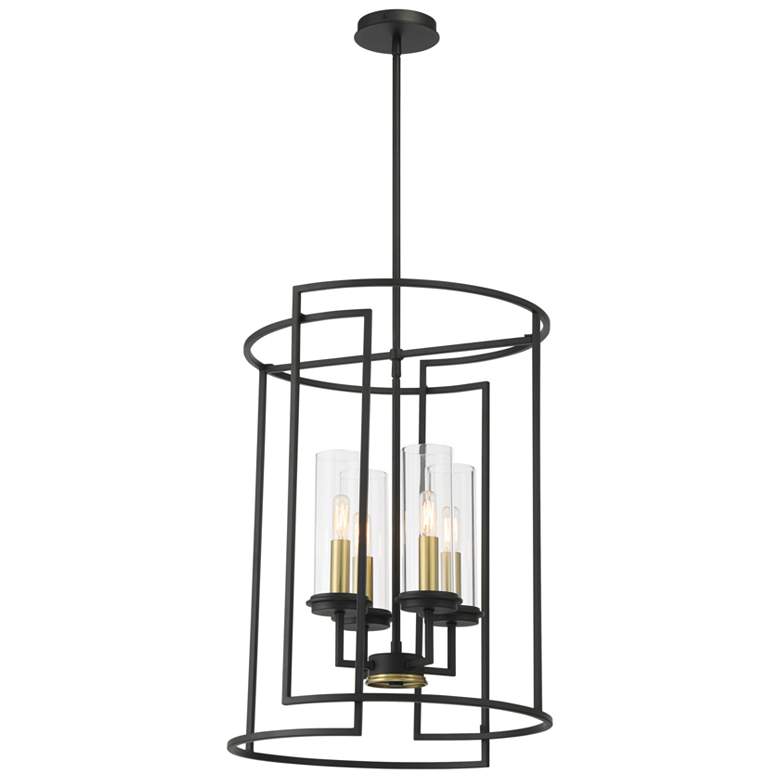 Image 1 Hillstone 18 1/2" Wide Sand Coal 4-Light Pendant