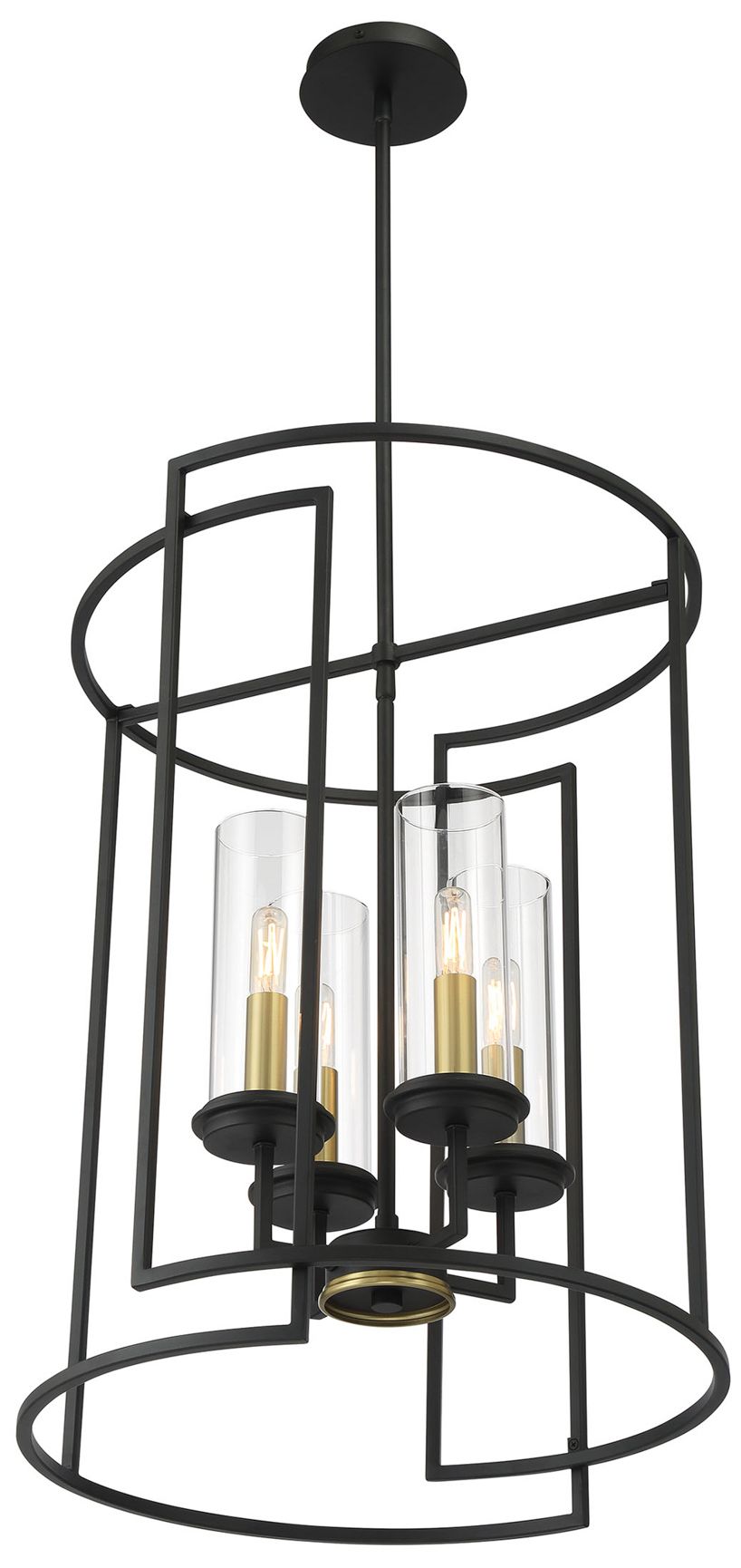 Hillstone 18 1/2" Wide Sand Coal 4-Light Pendant