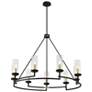 2_Hillstone 40 1/4" Wide Sand Coal 9-Light Chandelier