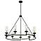 Hillstone 40 1/4" Wide Sand Coal 9-Light Chandelier