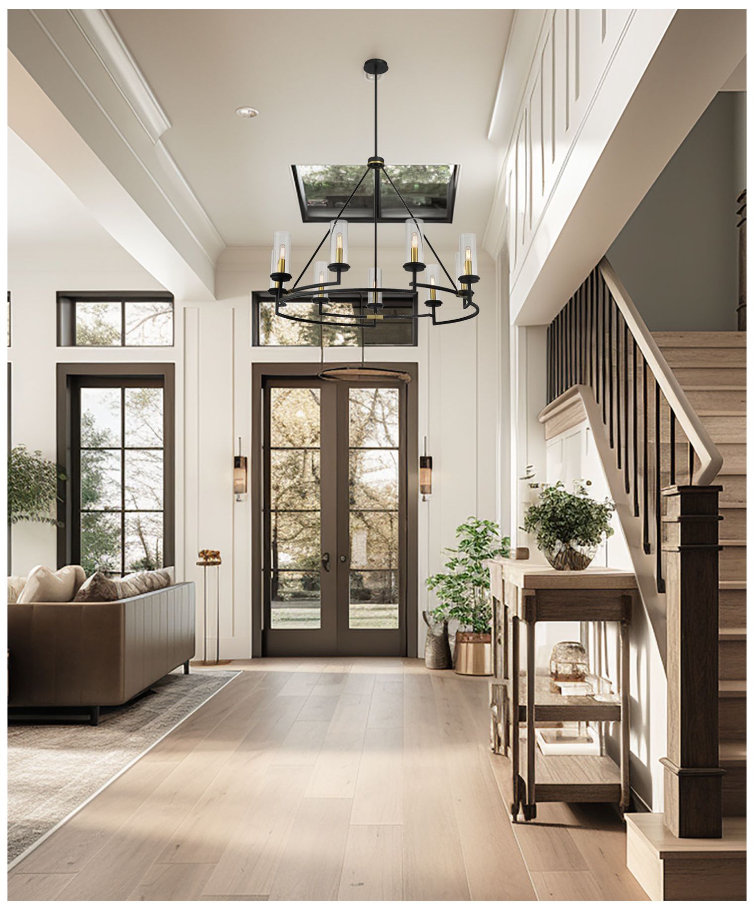 Image 3 Hillstone 40 1/4" Wide Sand Coal 9-Light Chandelier more views