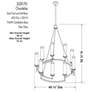 4_Hillstone 40 1/4" Wide Sand Coal 9-Light Chandelier more views