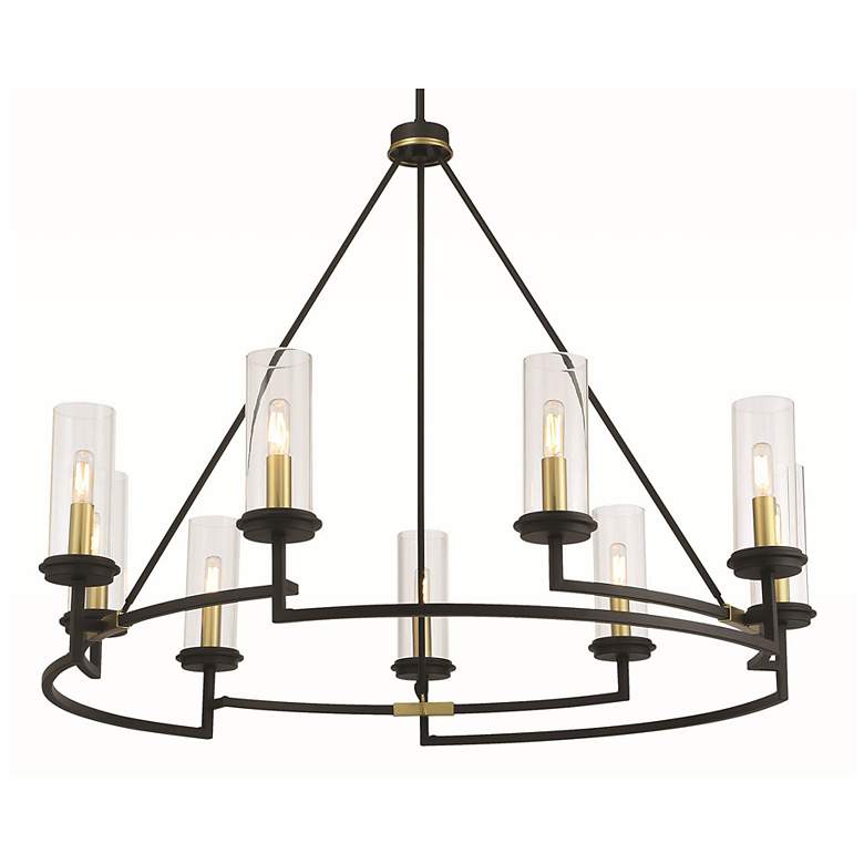 Image 5 Hillstone 40 1/4" Wide Sand Coal 9-Light Chandelier more views