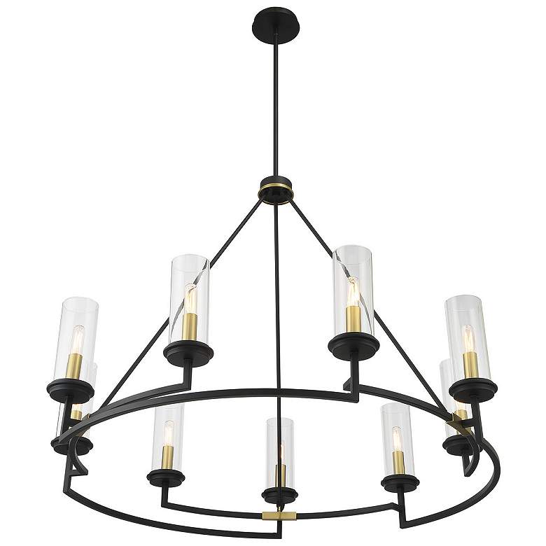 Image 6 Hillstone 40 1/4" Wide Sand Coal 9-Light Chandelier more views