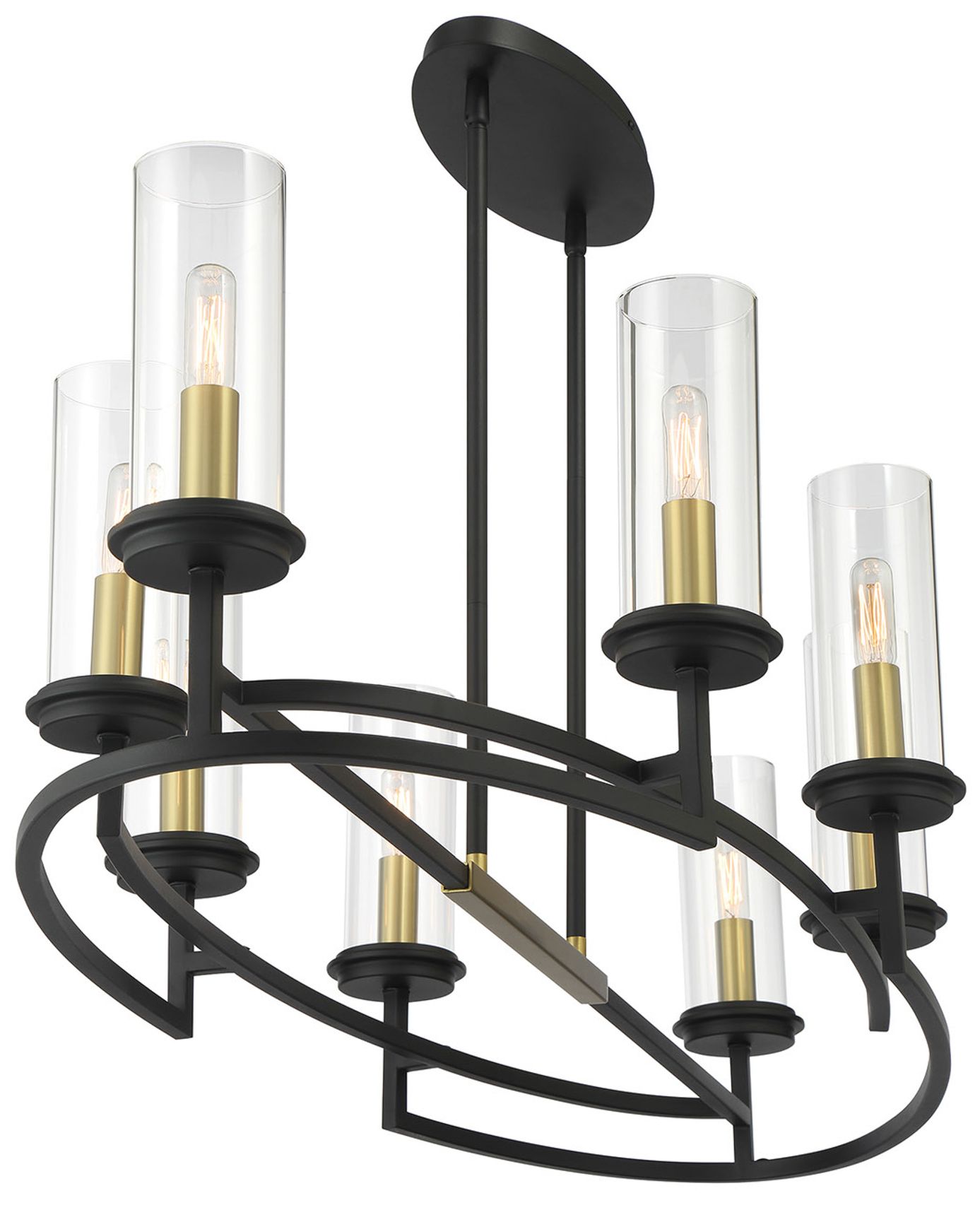 Image 7 Hillstone 45 1/4" Wide Sand Coal 8-Light Island Chandelier more views