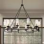 1_Hillstone 50 1/4"W Sand Coal and Brass 12-Light Chandelier