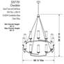 3_Hillstone 50 1/4"W Sand Coal and Brass 12-Light Chandelier more views