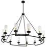 4_Hillstone 50 1/4"W Sand Coal and Brass 12-Light Chandelier more views