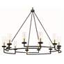 6_Hillstone 50 1/4"W Sand Coal and Brass 12-Light Chandelier more views