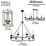 Hillstone 50 1/4"W Sand Coal and Brass 12-Light Chandelier