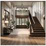 Hillstone 50 1/4"W Sand Coal and Brass 12-Light Chandelier