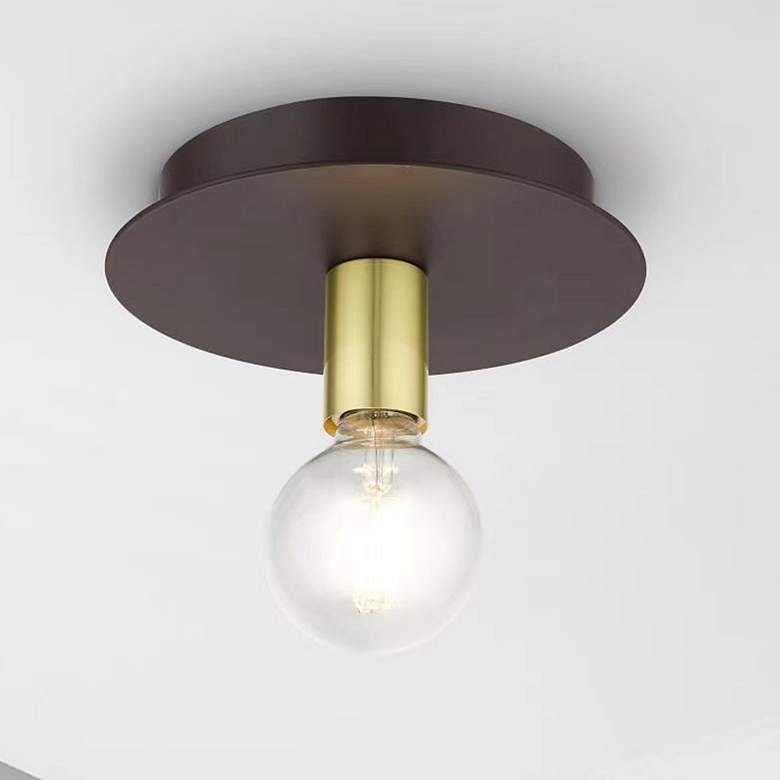 Image 1 Hillview 1 Light Bronze Flush Mount