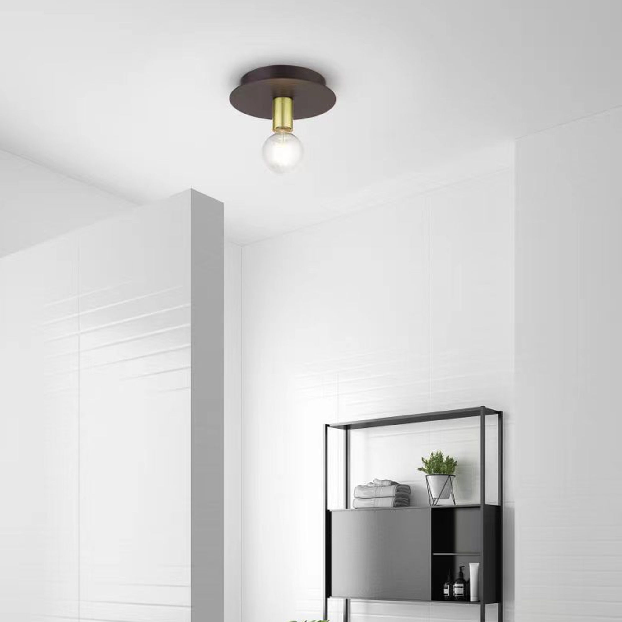 Hillview 1 Light Bronze Flush Mount