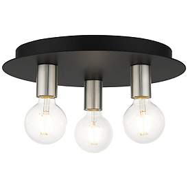 Image2 of Hillview 3 Light Black Flush Mount