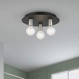 Image1 of Hillview 3 Light Black Flush Mount