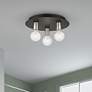 Thumbnail1 of Hillview 3 Light Black Flush Mount