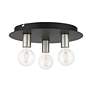 Thumbnail3 of Hillview 3 Light Black Flush Mount more views