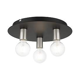 Image4 of Hillview 3 Light Black Flush Mount more views