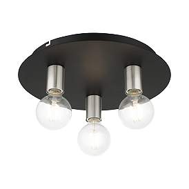 Image5 of Hillview 3 Light Black Flush Mount more views