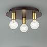 Thumbnail1 of Hillview 3 Light Bronze Flush Mount