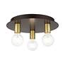 Thumbnail4 of Hillview 3 Light Bronze Flush Mount more views