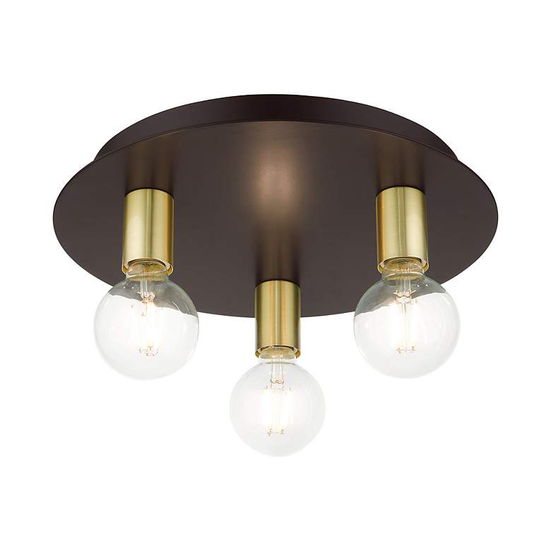 Image 5 Hillview 3 Light Bronze Flush Mount more views