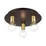 5_Hillview 3 Light Bronze Flush Mount more views