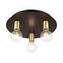 6_Hillview 3 Light Bronze Flush Mount more views