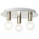 Hillview 3 Light Brushed Nickel Flush Mount