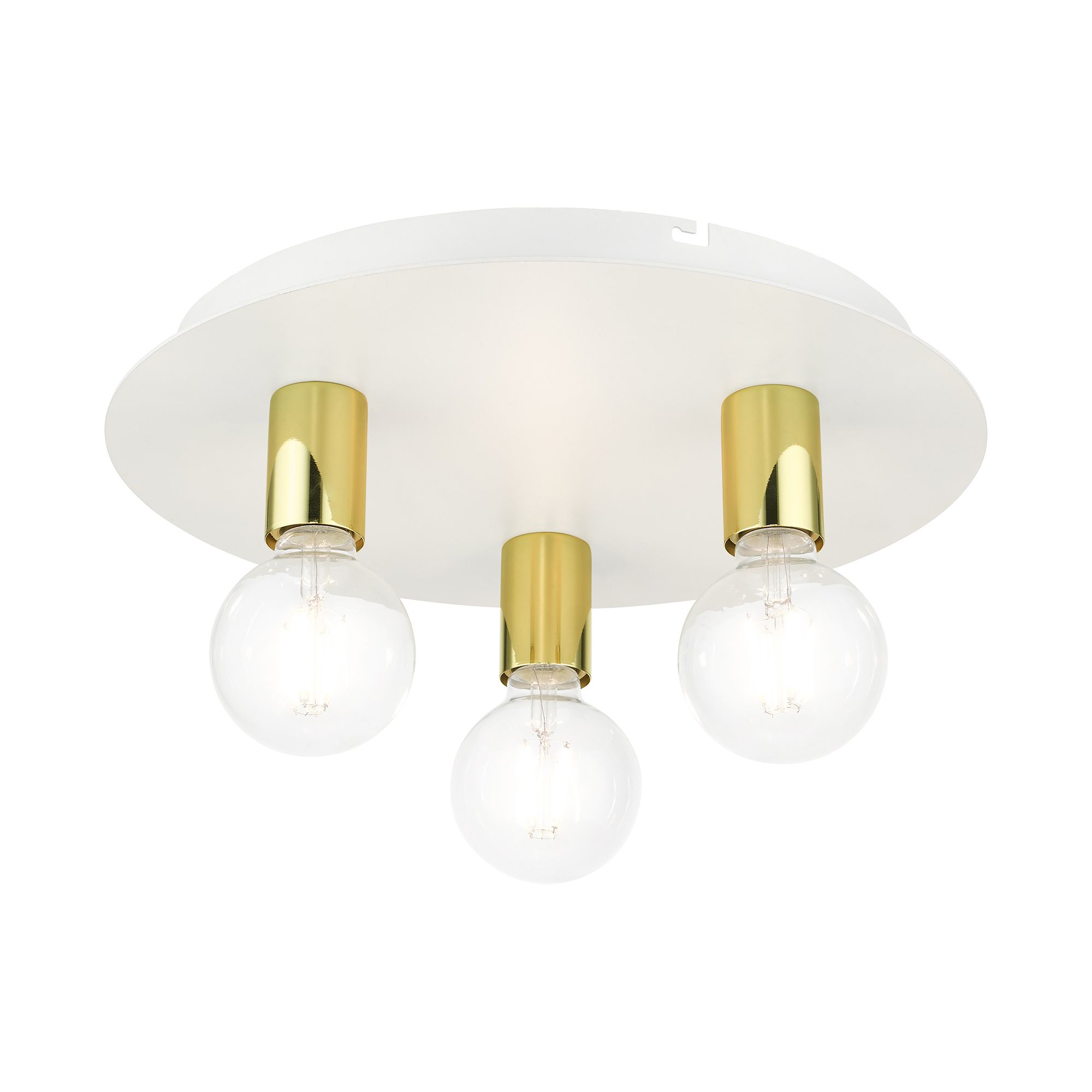Image 5 Hillview 3 Light White Flush Mount more views