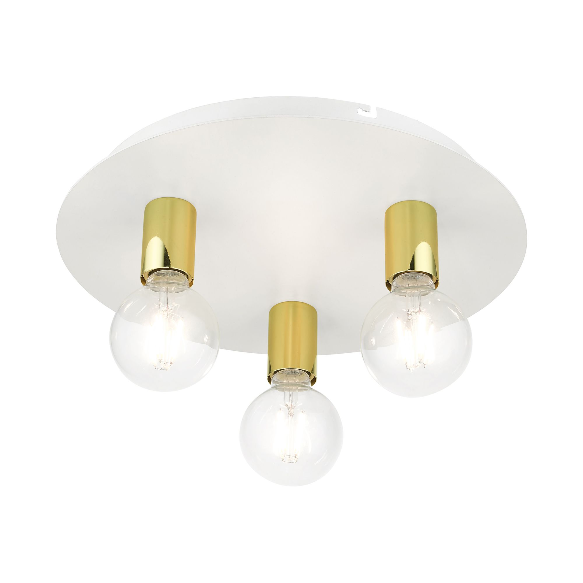 Image 6 Hillview 3 Light White Flush Mount more views