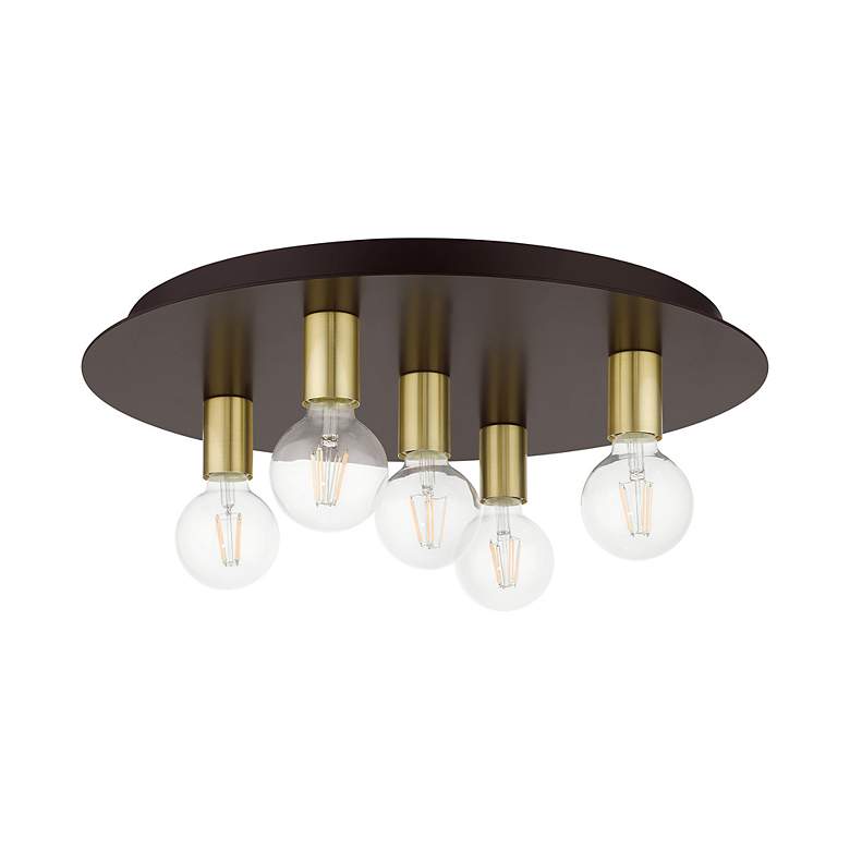 Image 3 Hillview 5 Light Bronze Flush Mount more views