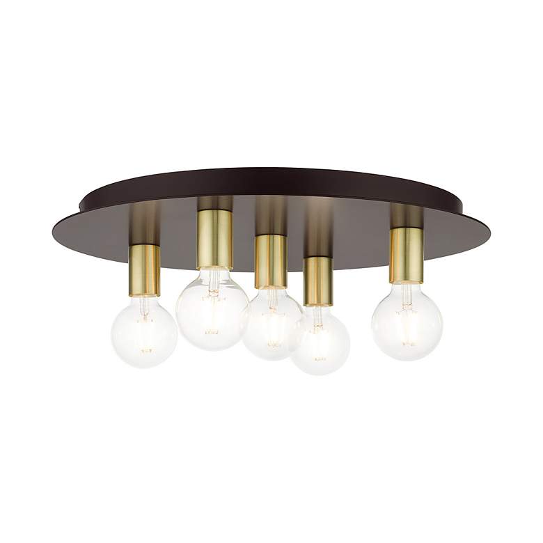 Image 4 Hillview 5 Light Bronze Flush Mount more views