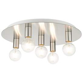 Image2 of Hillview 5 Light Brushed Nickel Flush Mount