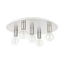 Thumbnail3 of Hillview 5 Light Brushed Nickel Flush Mount more views