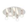 5_Hillview 5 Light Brushed Nickel Flush Mount more views