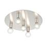 6_Hillview 5 Light Brushed Nickel Flush Mount more views