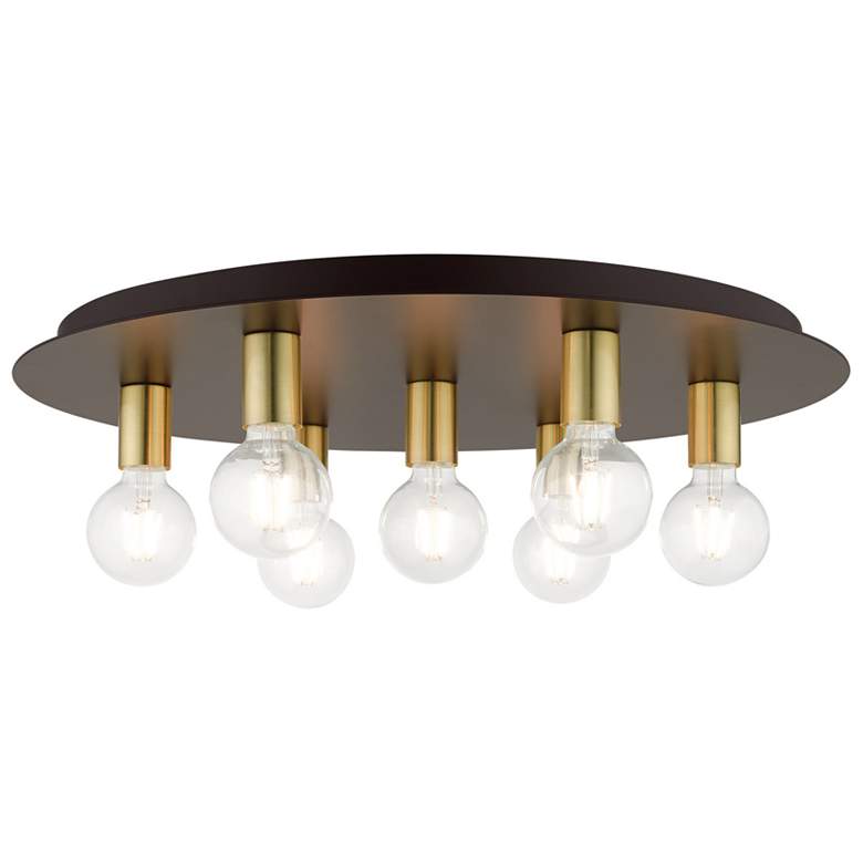 Image 2 Hillview 7 Light Bronze Flush Mount